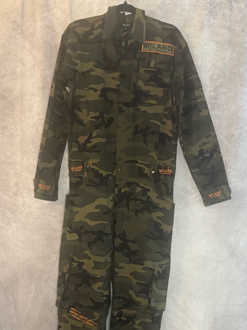 Milano Di Rouge Men’s Camouflage Pajama Jumpsuit - Olive & Dark Green